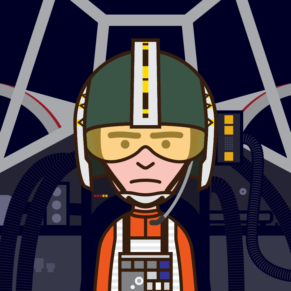 Star Wars Rogue Squadron vector pilot art