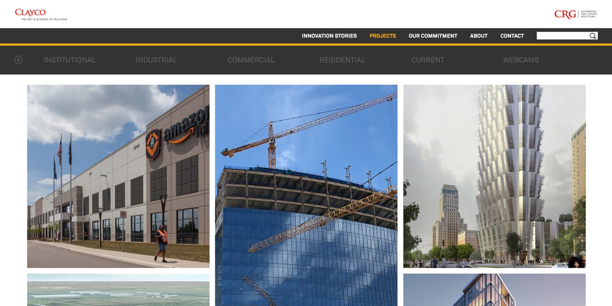 Claycorp projects page